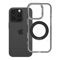 OEM Frame Circle Stand phone case with stand and MagSafe support for iPhone 16 Pro, black