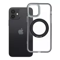 OEM Frame Circle Stand phone case with stand and MagSafe support for iPhone 12 black