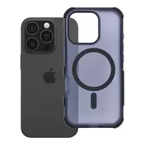 Forcell Case for iPhone 16 Pro F-Protect BumperX Premium, MagSafe compatible, navy blue