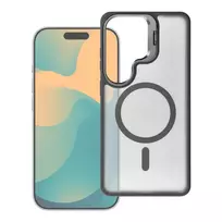 Forcell F-Protect Shadow Stand Premium phone case with stand and MagSafe support for Samsung Galaxy A37 (A376), black