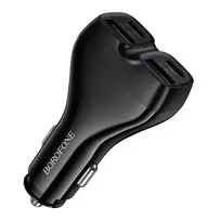 Borofone Car charger BZ35 Leader - 2 x Type C + USB - PD 30W black