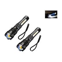 LED prožektorius su šonine lempute,  2 PACK (baterija 1500 mAh)