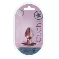 Ouch! by Shots Ouch! Silicone Intimate Plug Small 6.5 cm - Rose Gold Metallic Finish
