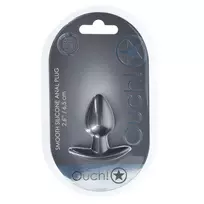 Ouch! by Shots Ouch! Smooth Silicone Plug Small 2.6'' (6.5 cm) Gunmetal Finish