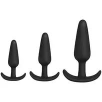 Doc Johnson Doc Johnson Mood Naughty 1 Silicone Trainer Set 3 Sizes Black
