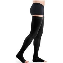 Kompresinės kojinės su atvira pirštų dalimi Sigvaris Essential Thermoregulating, 1 kompresijos klasė - Juoda - L Plus - Normalus