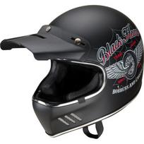 Motociklininko šalmas W-TEC Black Heart Retron - Angerwheel Silver
