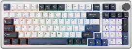 White Shark Baltas Shark Klaviatūra žaidimams Baltas Shark Excalibur balta KTT Wine Raudona RGB Hot-Swap