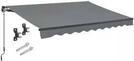 Juskys Ištraukiamas markizės stogelis 250x200 cm pilkas