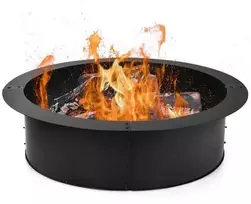 Promotion Lauko ugniakuro žiedas, juodas, nerūdijantis plienas, Ø 92 cm