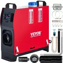 Koduva VEVOR dyzelinis oro šildytuvas 12 V, 8 kW, su nuotolinio valdymo pultu ir LCD termostatu