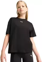 Marškinėliai vaikams Puma Ess Centered Cat Logo Boxy Tee juoda 685131 01 (128cm)