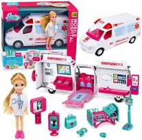 Lean Toys Sulankstomas greitosios pagalbos automobilis 11 vnt.