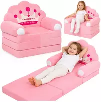 Lean Toys Vaikų atlenkiamas fotelis rožinis
