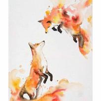 5d „pasidaryk pats“ deimantinis paveikslas „Fox Diamond“ siuvinėjimas Viso apvalaus gręžimo deimantinis mozaikinis siuvinėjimas kryželiu 20X30CM beige