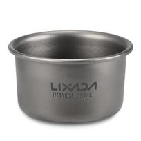 Lixada 35 ml mini titano arbatos puodelis Namų biuras Lauko kempingas žygiams skirta kava 1 pcs gray