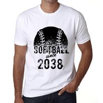 Men’s Vintage Tee Shirt Graphic T Shirt Softball Since 2038 White XS balta