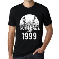 Men’s Vintage Tee Shirt Graphic T Shirt Softball Since 1999 Deep Black XS juoda