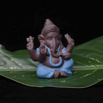 Ganesha Statue Buddha Monk Statue India Ceramics Arts Crafts Home Office Living Room Cabinets Decor Elephant God Home Decor 8.5X7cm mėlyna/tamsi