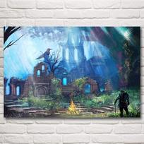 5D „pasidaryk pats“ deimantų mozaikos siuvinėjimas „Dark Souls“ deimantinis piešimas kryželiu namų dekoras 20X30CM gray