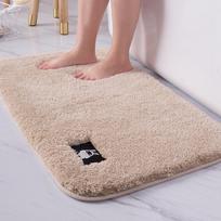 MENGNI Toilet Door Absorbent Cake Velvet Mat Flood Carpet Bedroom Point Plastic Non-Slip Foot Pad Household Bath Rug Kitchen Mat 40x60cm