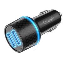 QGEEM USB automobilinio įkroviklio adapteris 36W, skirtas iPhone 13 12 Pro 11 Max Mini Dual USB greito įkrovimo automobilinis greitas USB įkroviklis, skirtas Xiaomi Fast car charger juoda