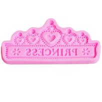 Silikoninė torto forma „pasidaryk pats“ princesės karūnos šokolado želė kepimo forma „Fondant“ tortų dekoravimo įrankiai rožinė