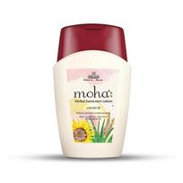 Moha: natūralus apsauginis losjonas nuo saulės SPF 50 (100 g), Moha žolelių apsauginis kremas nuo saulės, Charak 12.4625 white
