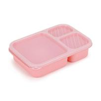 Wheat Straw Bento Box for Home Use Square Split Snack Box for Students and Office Workers 800ml rožinė