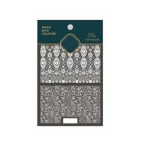 Nail Patch Eye-catching Decorative Exquisite Pattern Beautifully 3D Art Stickers Floral Elegant Transfer Decal Supplies black