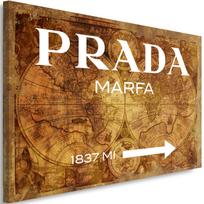Canvas print Prada Marfa World Map 60x40 ruda