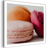Drobės spaudiniai Pasteliniai macaroons 30x30 rožinė