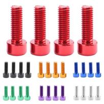 2pc/4pc Bike Water Bottle Cage Bolts  Aluminium Alloy Hex Tapping Screws Aluminum Alloy Bicycle Accessories 7 Colors 2pc raudona
