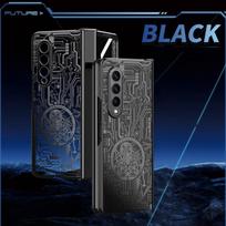 Skirtas Samsung Z Fold 4 5g Zfold4 Dulkėms atsparus visiškai dengiantis stiklinis dėklas, skirtas Samsung Galaxy Z Fold 4 Fold4 Plating Coque for Samsung Z Fold 4 juoda