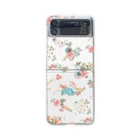 For Samsung Galaxy Z Flip 4 3 Flip4 Flip3 Case Beautiful Daisy Flowers Painted Transparent Shockproof Folding Pc Hard Back Cover For Samsung Z Flip 3