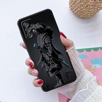 Juodas minkštas dėklas, skirtas Samsung Galaxy A70 A10 A50 A40 A03s A04s A03 Core A04 A02s A10s A20e A02 A01 Samurai Japan Ghost Art viršelis Samsung A10 black