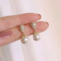 Tikrų baltų perlų papuošalai, originalūs 925 sterlingų sidabriniai auskarai, moteriški Aros Mujer Oreja Orecchini Bizuteria sidabriniai 925 papuošalai 9-10mm balta