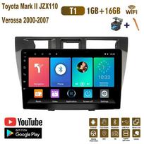 Belaidis Android automobilinis radijas Carplay skirtas Toyota Mark II JZX110 Verossa 2000-2007 Multimedijos vaizdo grotuvas GPS navigacija WIFI 2+32GB 1+16GB gray