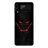 Telefono dėklas skirtas Samsung Galaxy Z Flip 4 Z Flip3 5g dėklas Galaxy Z Flip PC Hard Shell Capa Scary Smile Skeleton Demon Devil Samsung Z Flip4