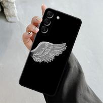 Telefono apvalkalas, skirtas Samsung Galaxy S23 S22 S21 S20 Fe Ultra S10 S9 S8 Plus Note 20ultra 10plus dėklo dangtelis mergaitės angelas ir demono sparnai Samsung Note 10 Plus gray