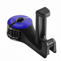 1PC Adjustable Car Headrest Hooks Mobile Stand Car Phone Holder Fastener Seat Back Hanger mėlyna