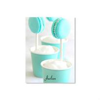 Nordic Green Mint Macaron Plakatas Modernus virtuvės dekoravimas Drobė Menas Desertas Maisto tapyba Sienos Meno spausdinimas Paveikslėlis 21cm×30cm No Frame white