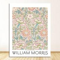 Viktorijos ir Alberto muziejaus parodos plakatas Londono metro Art Nouveau tapyba Sienos dekoras William Morris drobės spausdinimas 21cm×30cm NoFrame