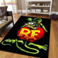 Cartonn Rat Fink Kilimas Vaikų žaidimų aikštelės kilimas Vaikų kamuolių grindų kilimėlis Svetainės dekoratyvinis kilimas Kilimai miegamajam 40cm x 60cm gray