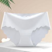 Women's Seamless Panties Sexy Silk Underwear Comfort Intimates Ladies Low-Rise Briefs Female Lingerie K136 XL mėlyna