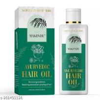MAKINDU COSMETICS Ajurvedinis plaukų aliejus plaukų augimui white