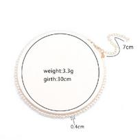Moterų mada Vintažiniai perlų karoliai vakarėlis karoliai Elegantiška grandinėlė retro priedai Visi atitinkantys karoliai gatvės stilius Pearl diameter 0.4cm
