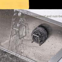 Stainless Steel Draining Rack Punch Free Kitchen Hook sidabras