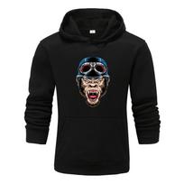 Autumn and Winter New Personalized Monkey pattern Printing Clothing Men's Hoodie Couple Pullover Women Hoodie S