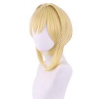 30CM Anime Trumpi Perukai Cosplay Žaidimas Genshin Impact Keliautojas Lumine Šviesūs Kostiumas Atsparūs Karščiui Sintetiniai Plaukai Moteriški Perukai One Size chaki